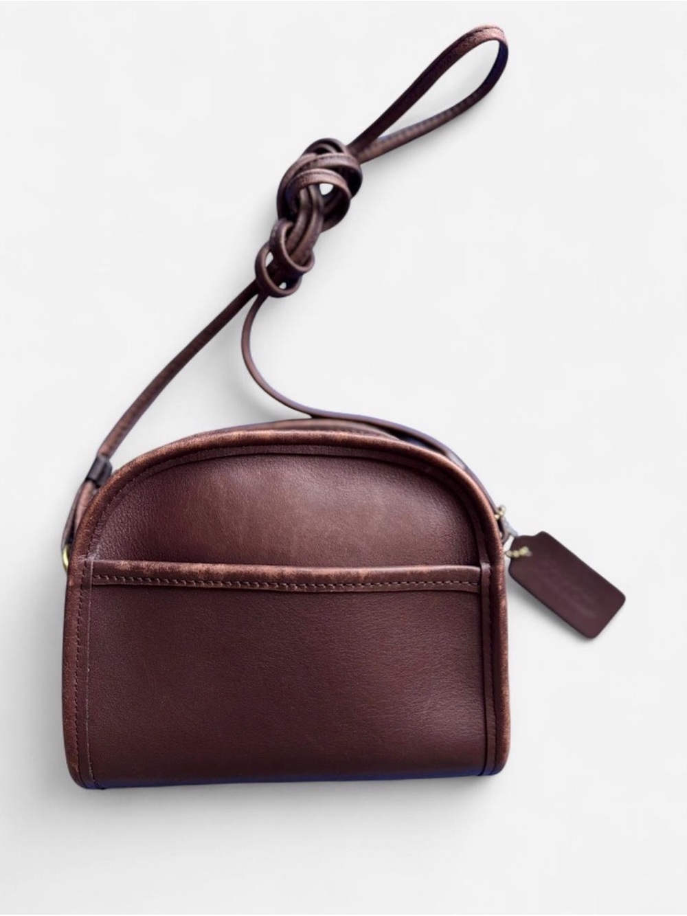 Coach Vintage Small Abbie Leather Crossbody Bag Dark Brown 9017